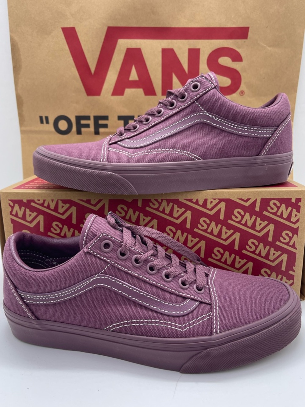 Vans Men’s Old Skool Plum Wine Pastel Mono Sneakers NWT